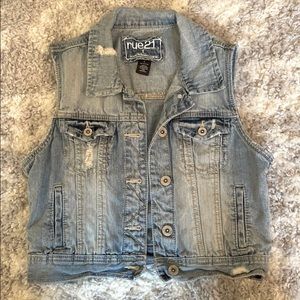 Rue21 Demin Crop Vest